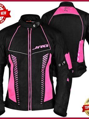 Women's CE Armored Motorcycle Jacket Lightweight All Season Riding Gear